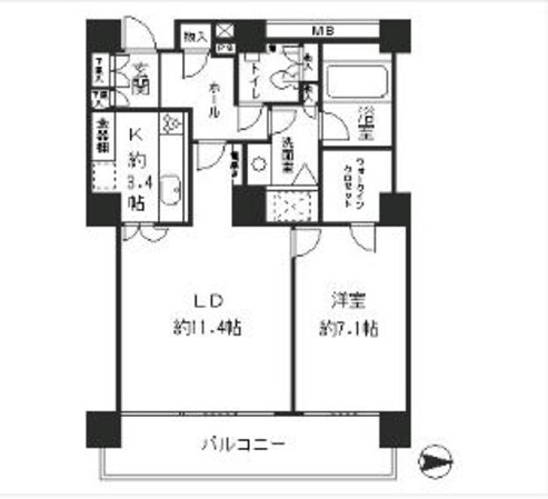 リバーポイントタワーの物件間取画像